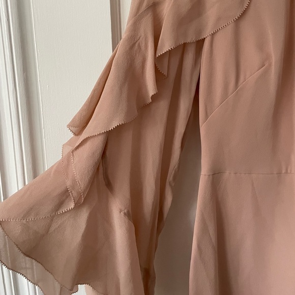 Intermix Silk Blush Ruffle Sleeve Romper - Size 4 - Picture 7 of 10
